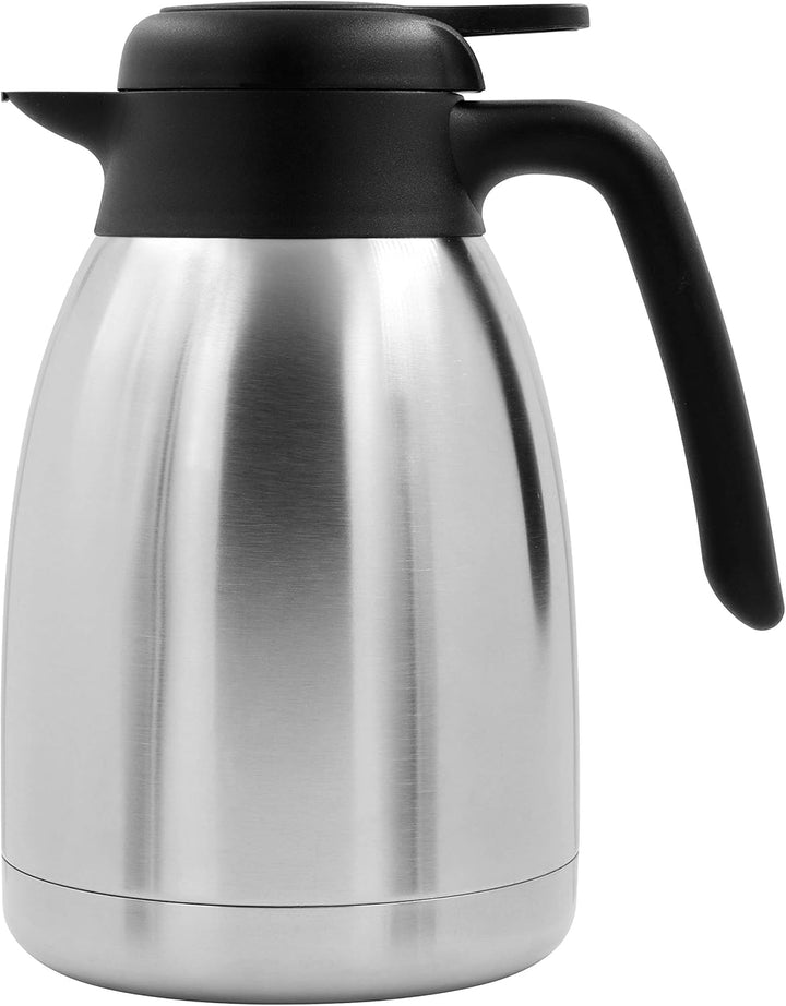 TRINKBASIS Isolierkanne – Thermoskanne aus doppelwandigem Edelstahl (1 L), 1 L