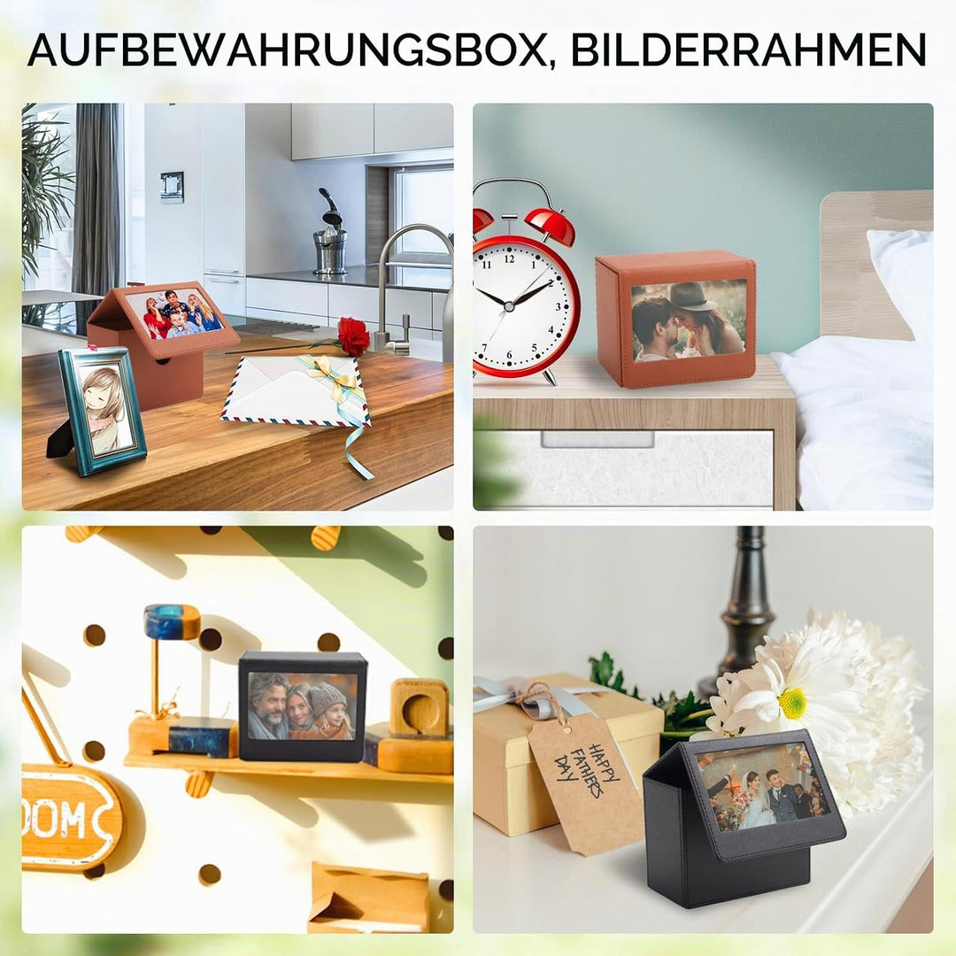 Foto-Aufbewahrungsbox für Instax Wide/Polaroid Now+/I-Type/OneStep2 Sofortbildfilm, 3,5 x 4,25” Foto