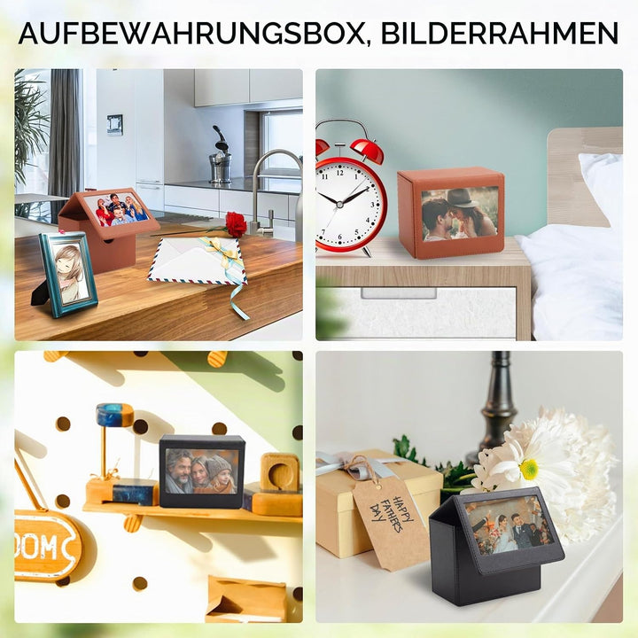 Foto-Aufbewahrungsbox für Instax Wide/Polaroid Now+/I-Type/OneStep2 Sofortbildfilm, 3,5 x 4,25” Foto