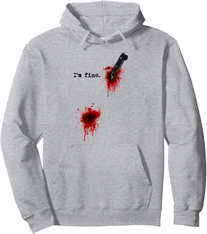 Ich bin feine Grafik Sarkastischer Film Zombie Halloween Pullover Hoodie