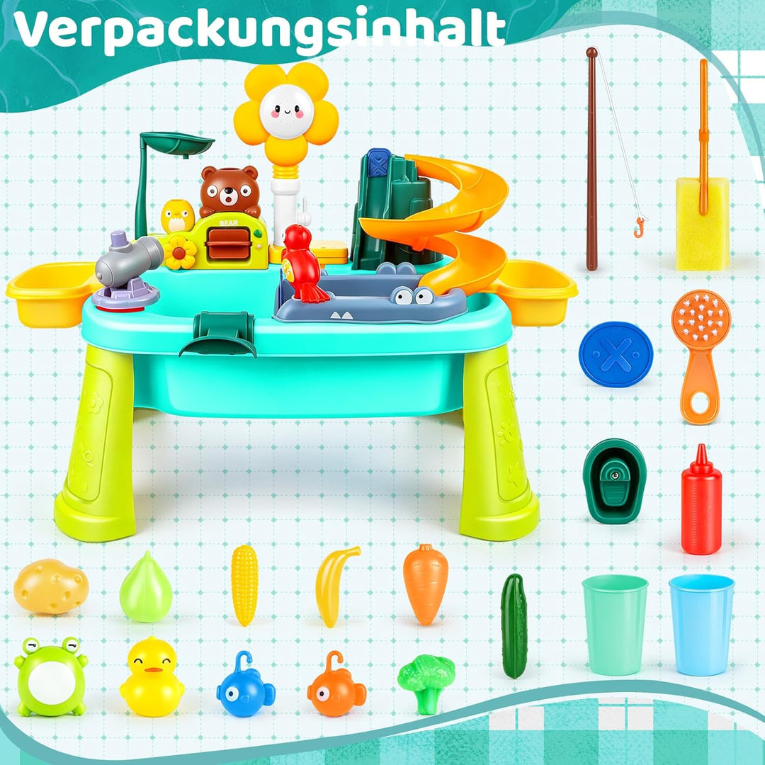 Kinder Spülbecken, Kinderwaschbecken mit Wasserkreislauf, Waschbecken Kinder mit Wasserfunktion, Was