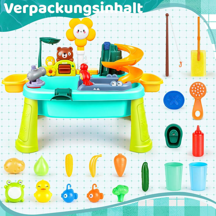Kinder Spülbecken, Kinderwaschbecken mit Wasserkreislauf, Waschbecken Kinder mit Wasserfunktion, Was