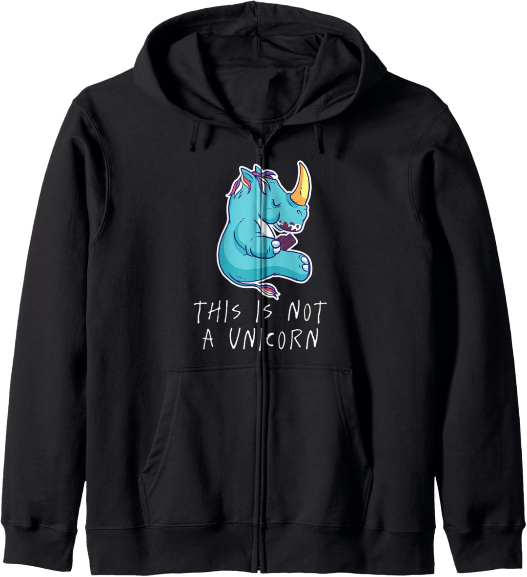 Dies ist kein Einhorn - Magritte Nashorn Parodie Kapuzenjacke