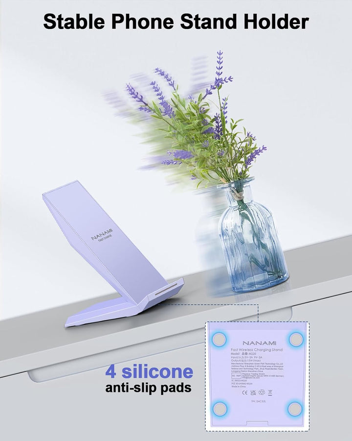Fast Wireless Charger,NANAMI kabelloses Ladegerät (mit USB C ladegerät 20W PD Adapter) für Apple iPh