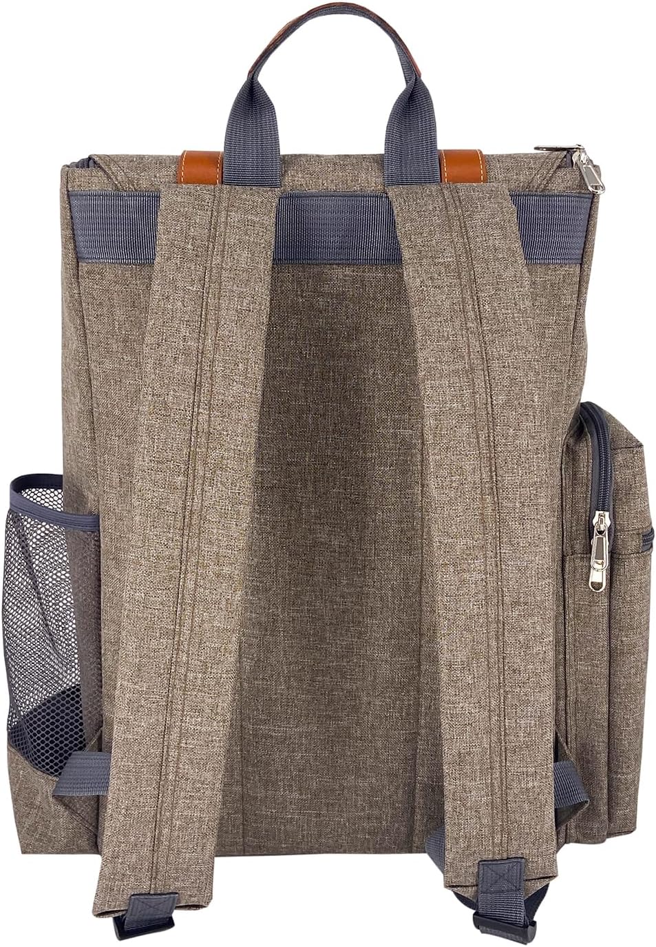 Les Jardins de la Comtesse - Picknick-Rucksack für 4 Personen – Braun – komplett mit Kühlfach – robu