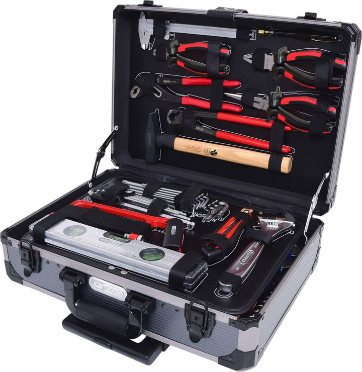 KS Tools 911.0630 1/4" + 1/2" Universal-Werkzeug-Satz, 130-tlg, Klar