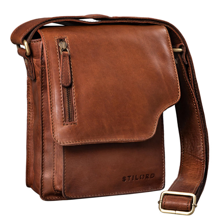 STILORD 'Pete' Umhängetasche Leder klein Männer Schultertasche Vintage Messenger Bag Herren 8,4 Zoll