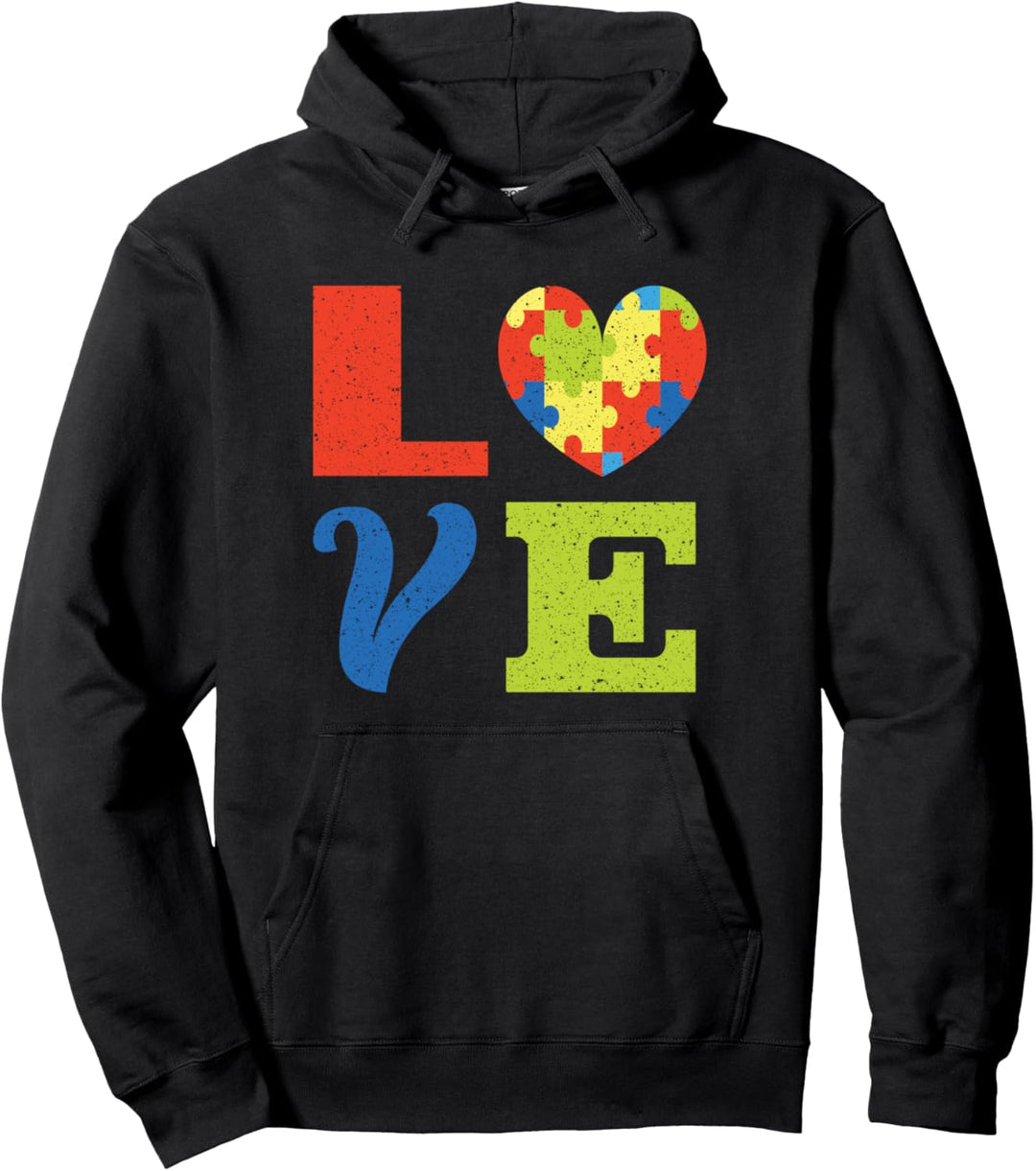 Autismus-Bewusstsein Geschenk niedlich Vintage Liebe ASD od Pullover Hoodie