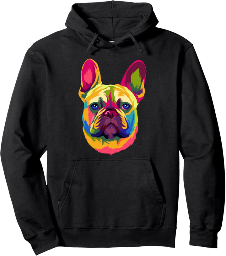 Pop Art French Bulldog Französische Bulldogge Frenchie Pullover Hoodie