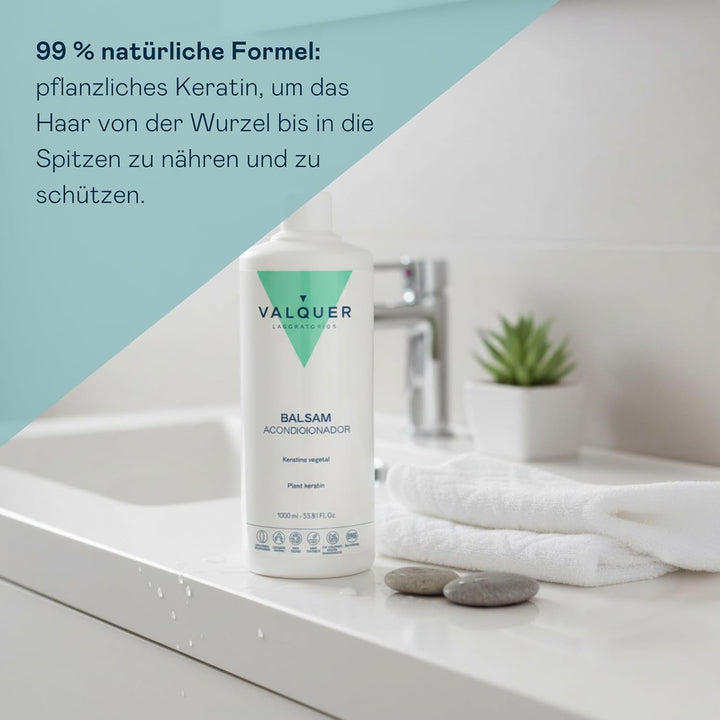 Valquer Profesional Revitalisierende Haarspülung mit natürlichem Keratin, Balsam Conditioner, Haarsp