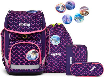 ergobag cubo Set ergonomischer Schulrucksack Klassisch 5-teilig 1. Klasse Grundschule Einheitsgrösse