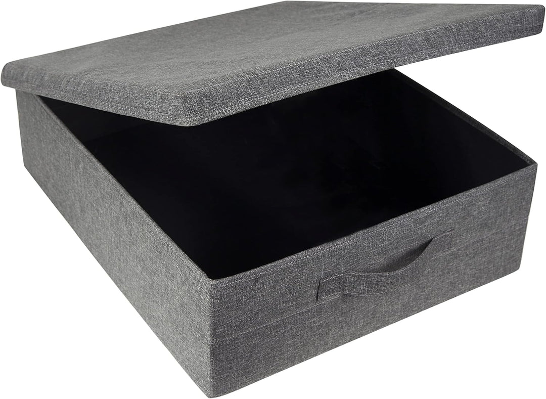 BIGSO Unterbett Aufbewahrungsbox – faltbare Box mit Griffen für Decken, Kleidung, Kissen, Spielzeug
