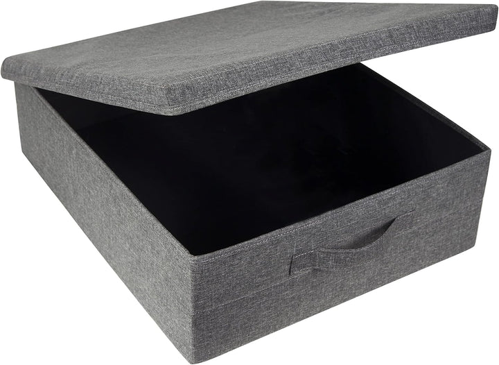 BIGSO Unterbett Aufbewahrungsbox – faltbare Box mit Griffen für Decken, Kleidung, Kissen, Spielzeug