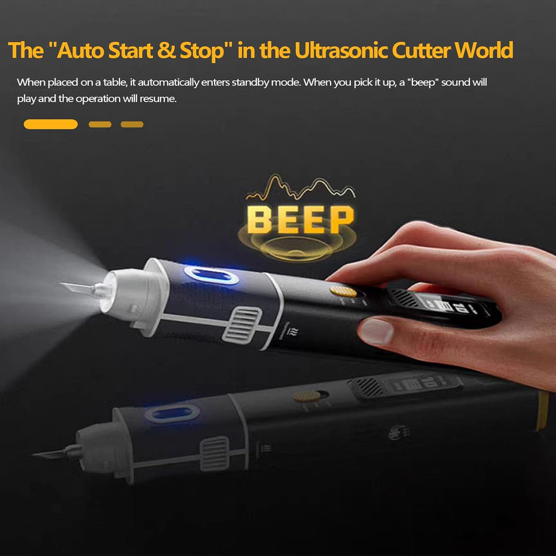 Kabelloser Ultrasonic Cutter, 40 kHz Arbeitsfrequenz, 30 Watt Hochleistung, 1000 mAh Akku mit USB-La