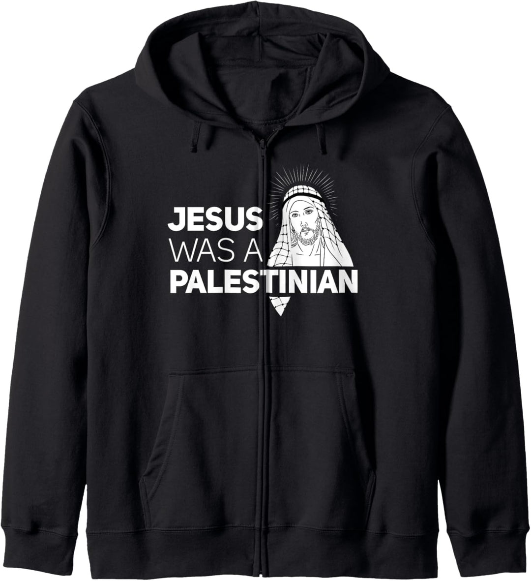 Jesus Was A Palästinian Jesus in Palästinian Keffiyeh Schal Kapuzenjacke