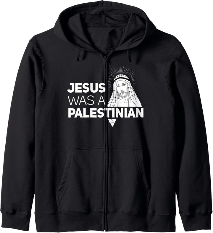 Jesus Was A Palästinian Jesus in Palästinian Keffiyeh Schal Kapuzenjacke