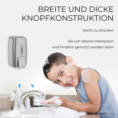 PLUSSEN Seifenspender zur Wandmontage, Wand-Spender für Flüssigseife - Wandseifenspender für Reinigu