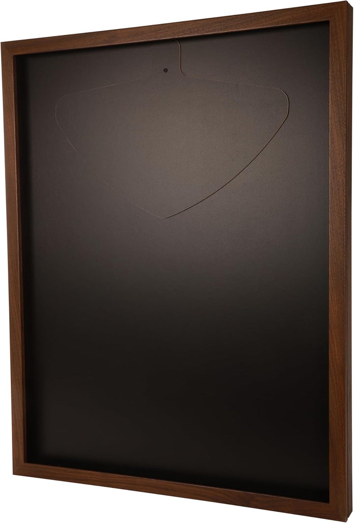 Trikotrahmen mit Drehtür – 'Nussbaum' - Rückwand Schwarz | Grösse: 90x70cm - von vorne bestückbar -
