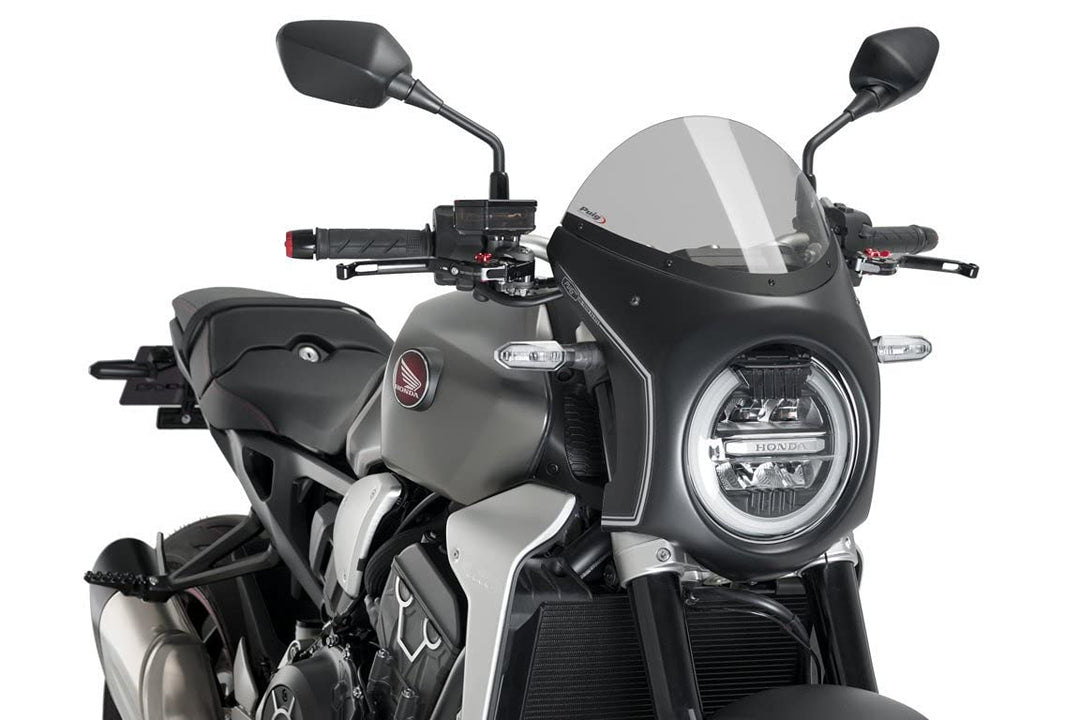 Puig Retro-Verkleidungscheibe 3133H CB650R, Honda CB1000R Neo Sports Café 18'-19' Kohlenstoff, Kohle