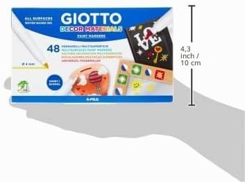 Giotto 5246 00 Decor Fasermaler, 18 x 11,5 x 10,5 cm 48 Stifte, 48 Stifte