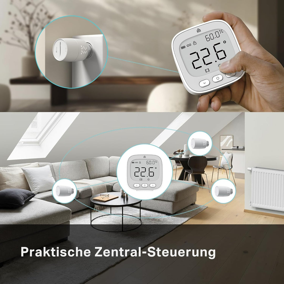 Bündel von TP-Link Kasa Heizkörperthermostat KE100 KIT + KE110 Sensor – Steuern Sie EIN einzelnes od