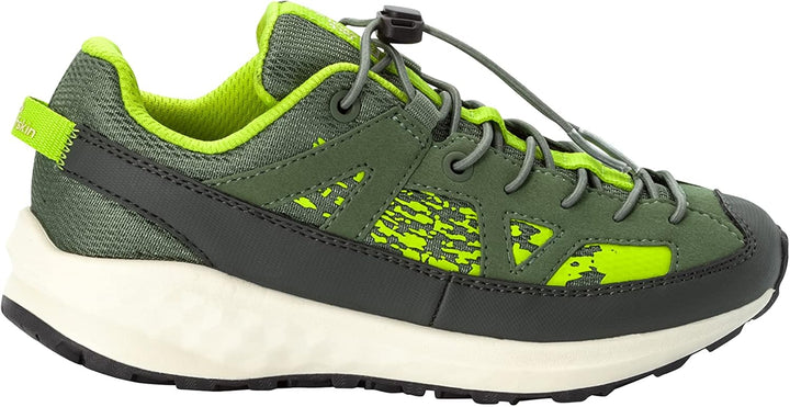 Jack Wolfskin Villi Sneaker Low K Unisex Kinder Walking-Schuh, 27 EU Hedge Green