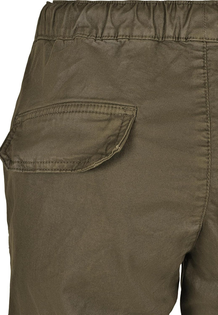 Urban Classics Damen Ladies High Waist Cargo Jogging Pants Hose, summerolive, 26