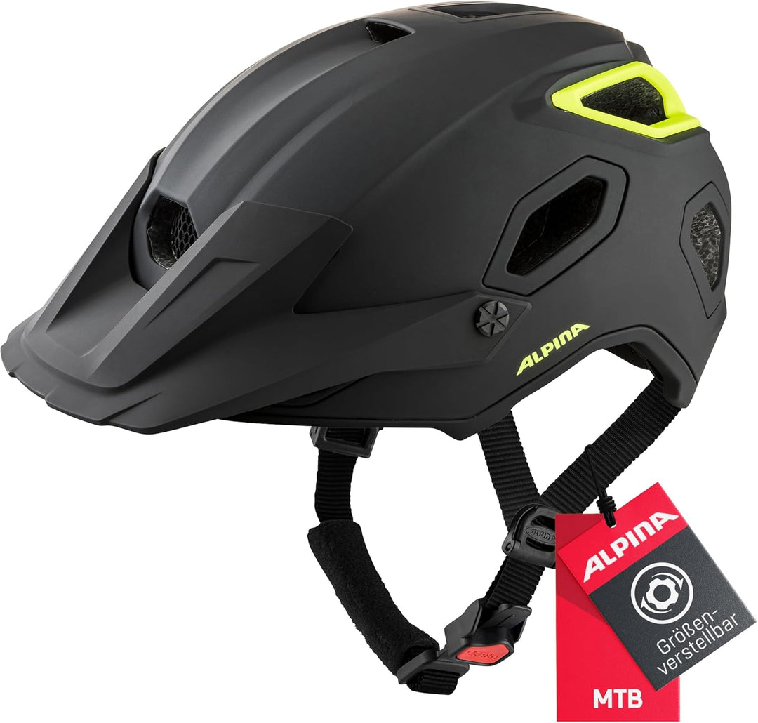 ALPINA COMOX - Widerstandsfähiger, Stossabsorbierender & Anpassbarer Enduro Fahrradhelm Mit kurzem S