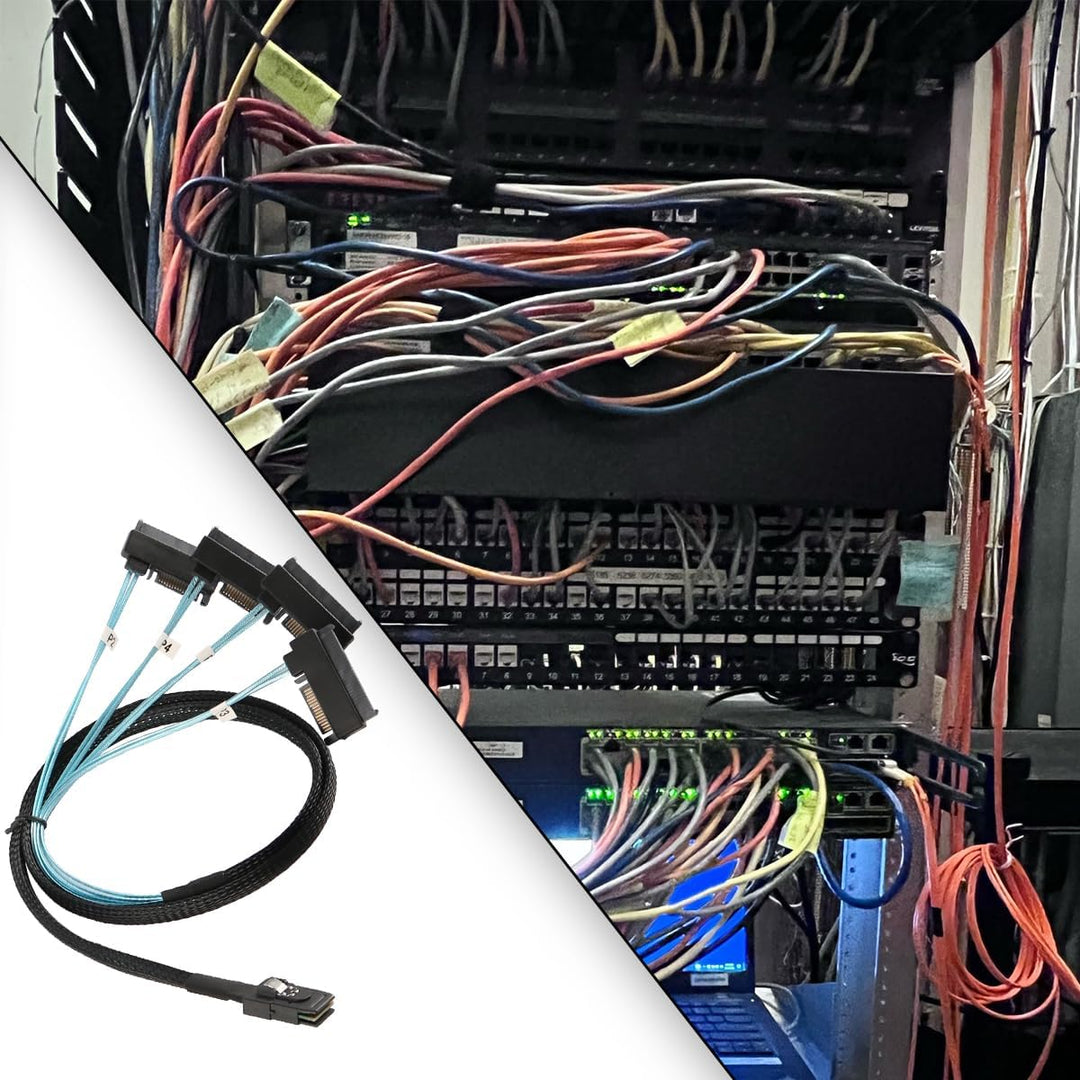 SFF-8087-Anschluss Mini SAS 36 SFF-8087 bis (4) SFF-8482-Anschlüsse mit SATA-Stromversorgung 1 m