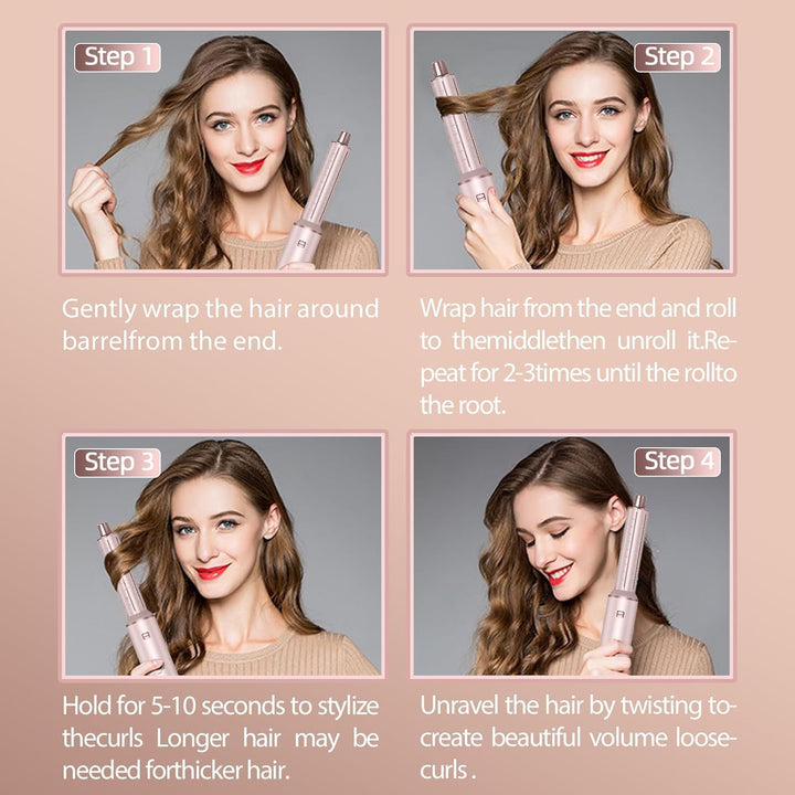 Dryhsip Warmluftbürste, 5 in 1 Hairstyler, Föhnbürste mit haartrockner für Frauen, Airstyler mit Föh