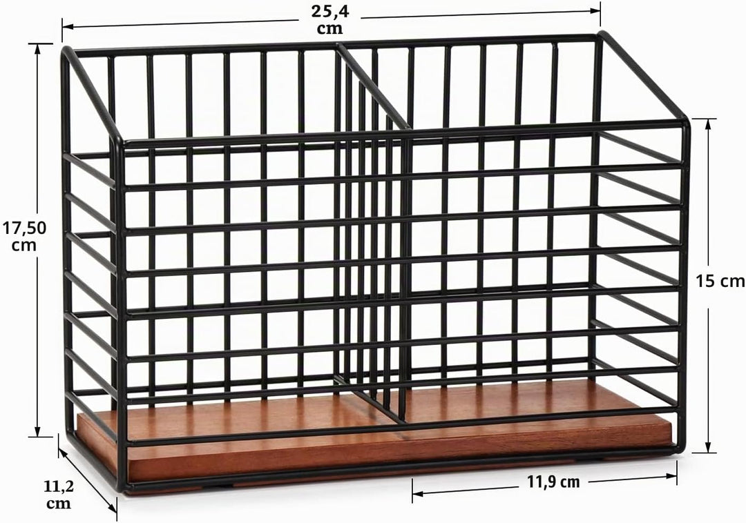 THYGIFTREE Küchenutensilienhalter für Theke, gross, schwarz, Metall, Kochutensilien-Organizer für Ar