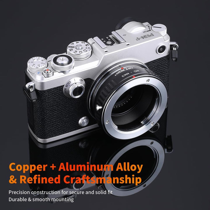 K&F Concept MD - M4/3 Objektiv Mount Adapter Ring für Minolta MD Mount Objektiv auf Micro 4 3 Kamera