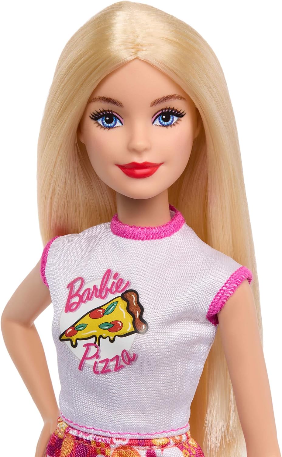 Barbie Pizza Shop Spielset | Blonde Puppe und 25 Zubehörteile inklusive Knete, Pizzabelägen und mehr
