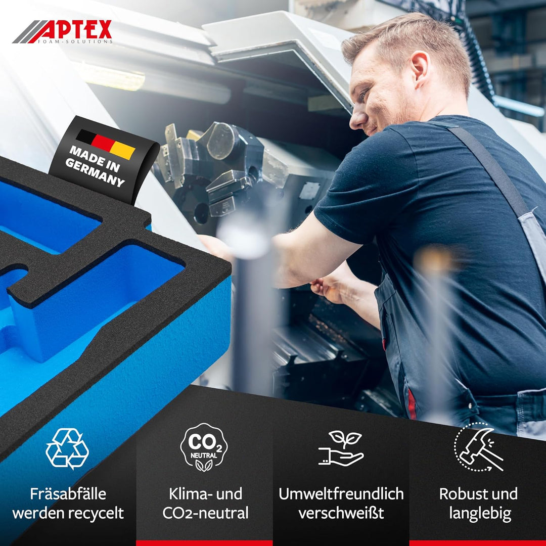 APTEX Schaumeinlage passend für Makita Akku-Bohrhammer DHR 243 für MakPac Gr. 2-3