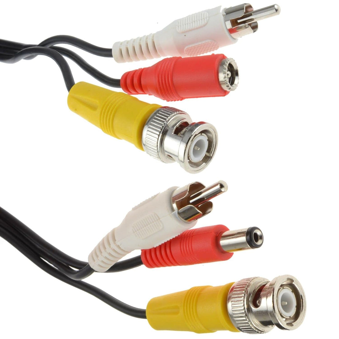 Videoüberwachung CCTV Anschlusskabel BNC Video Chinch Cinch Audio und 2,1 mm DC Strom Kabel 40 m [40