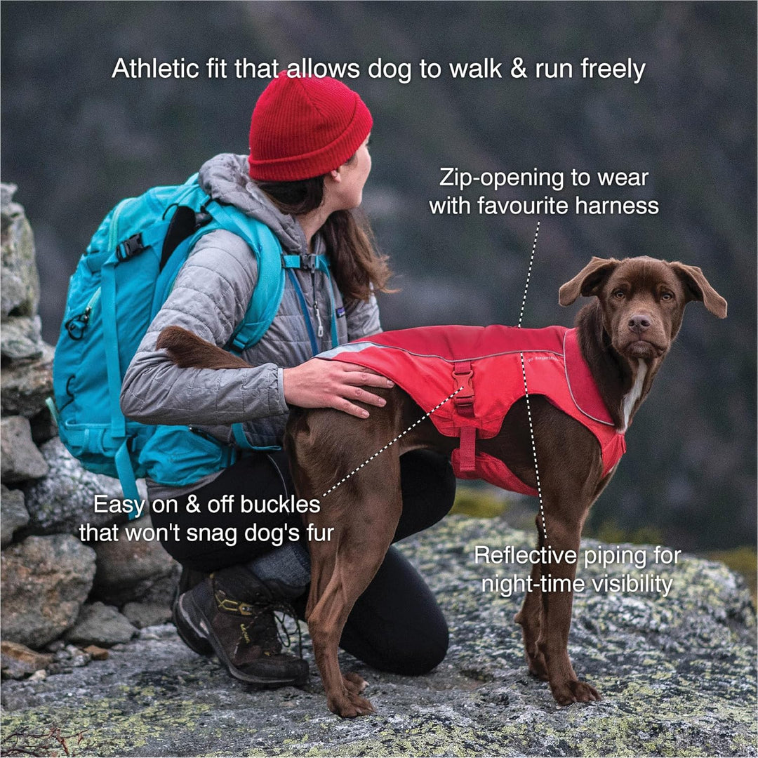 Kurgo North Country wasserdichter Hundemantel, Mit Fleece-Futter, LED-Licht für Nachtsichtbarkeit, G