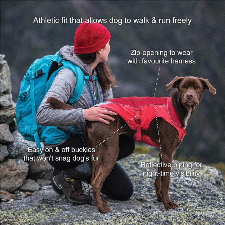 Kurgo North Country wasserdichter Hundemantel, Mit Fleece-Futter, LED-Licht für Nachtsichtbarkeit, G