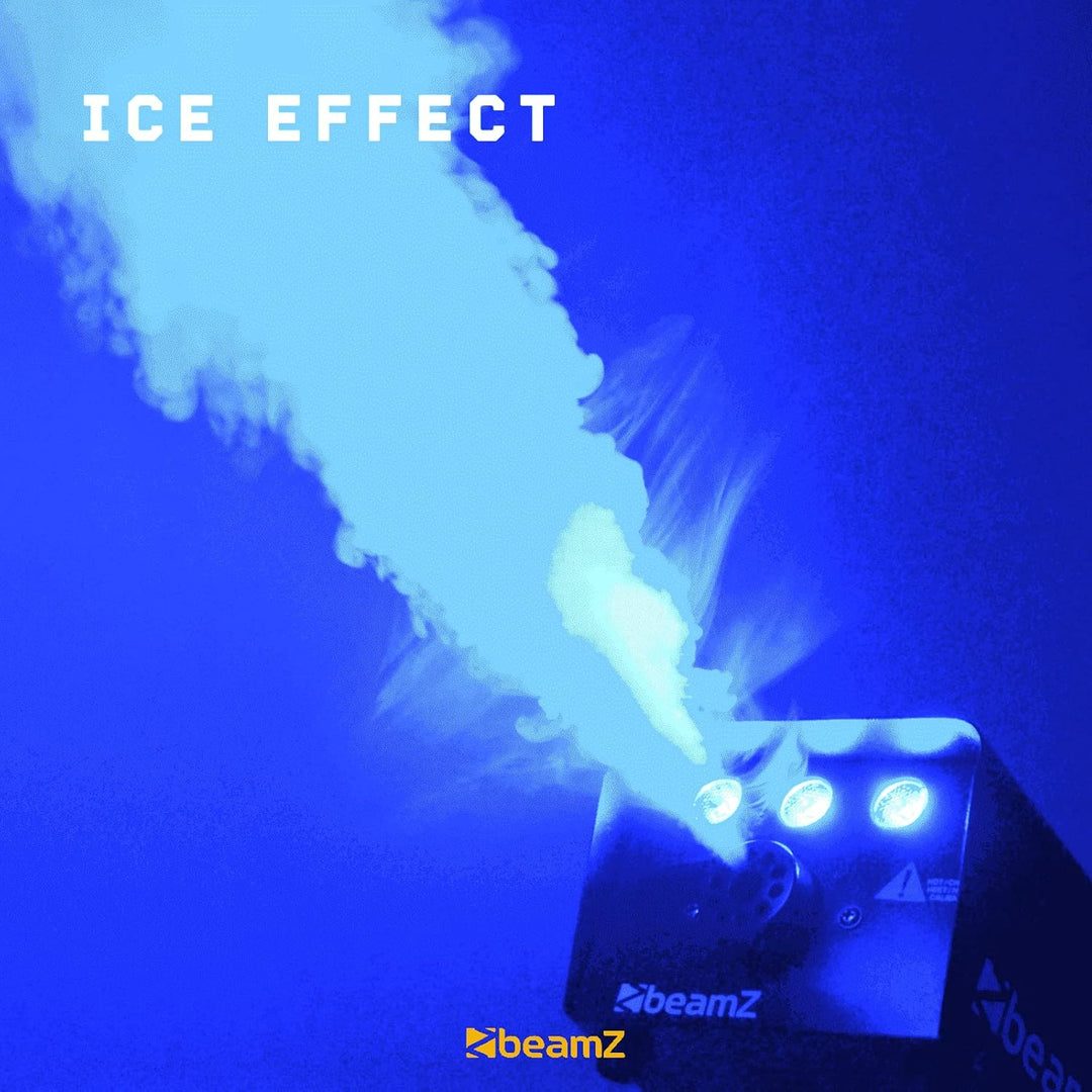 BeamZ S700-LED Ice Mini Nebelmaschine mit Lichteffekt in Blau, 700 Watt, Party Rauchmaschine, Fog Ma