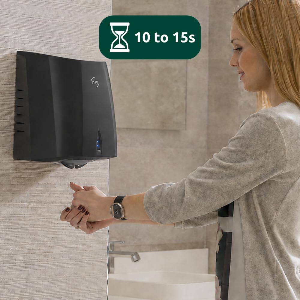 JVD Automatischer Druckluft Händetrockner mit Geruchsneutralisierung Sup'Air Fresh Schwarz