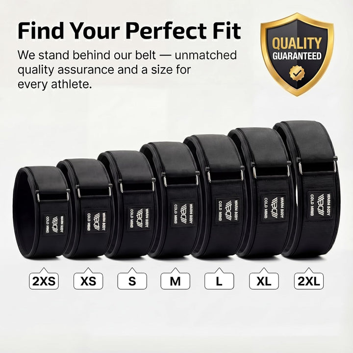 WARM BODY COLD MIND Premium Gewichthebergürtel aus Hochwertiger Nylon für Krafttraining - Gym Gürtel