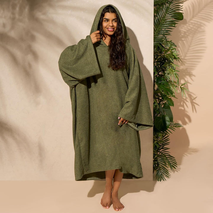 Brentfords Surf Poncho Damen für Erwachsene, Wickel Handtuch Poncho zum Schwimmen, Surfen, Strandbad