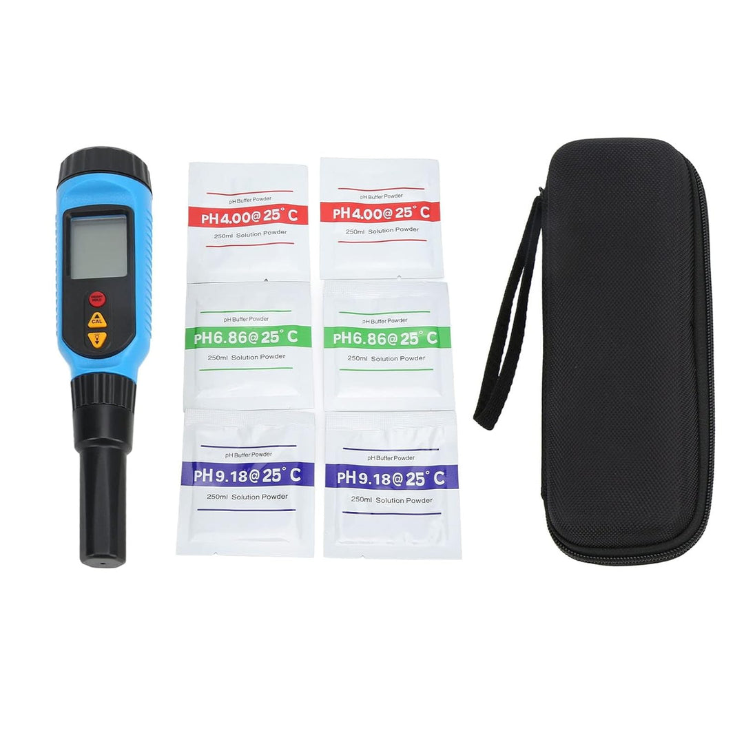 PH-Meter Digitaler PH Messgerät PH-Teststift 0-14 PH-Messbereich FüR Brot Fleisch Obst mit Tragetasc