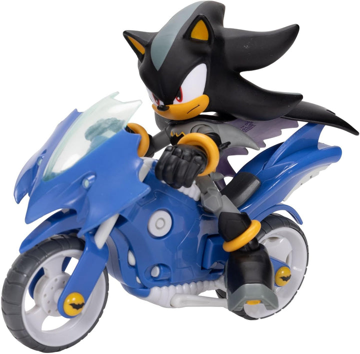 DC x Sonic Shadow als Batman &amp; Batcycle Actionfiguren-Set, offiziell lizenziert von Jakks Pacific, 1