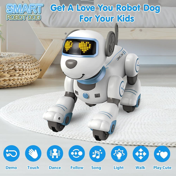 VATOS Roboter Hund Kinder Ferngesteuerter Spielzeug - Interaktiver Anfassen und Folgen Roboterhund m