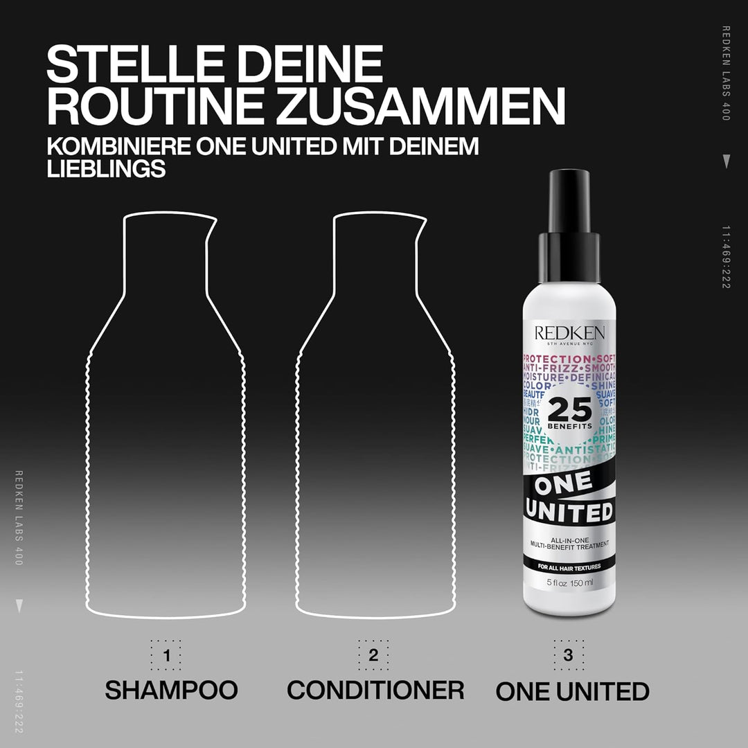 Redken | Multi-Benefit-Treatment, Feuchtigkeitsspendendes Pflege-Spray für alle Haartypen, Hitzeschu