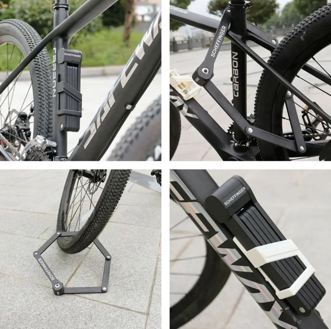 Fahrradschloss aus legiertem Stahl, klappbar, kompakt, hochsicher