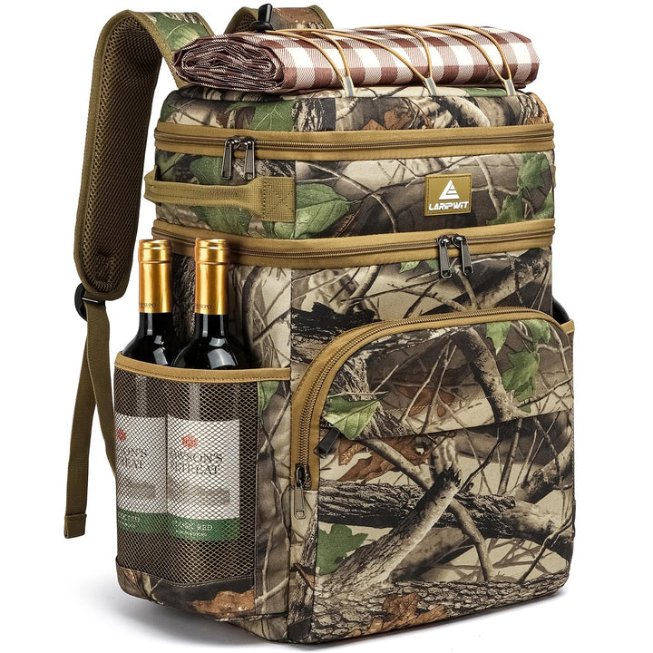 Laripwit Kühlrucksack 54 Dosen Thermo Kühltasche Rucksack Gross Isolierte Doppeldeck mit Kühlfach fü