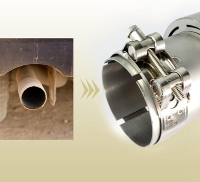 63mm Auspuffspitzen Auspufftopf Edelstahl und Frost mit Löchern Auto End Endschalldämpfer, Einlass 2