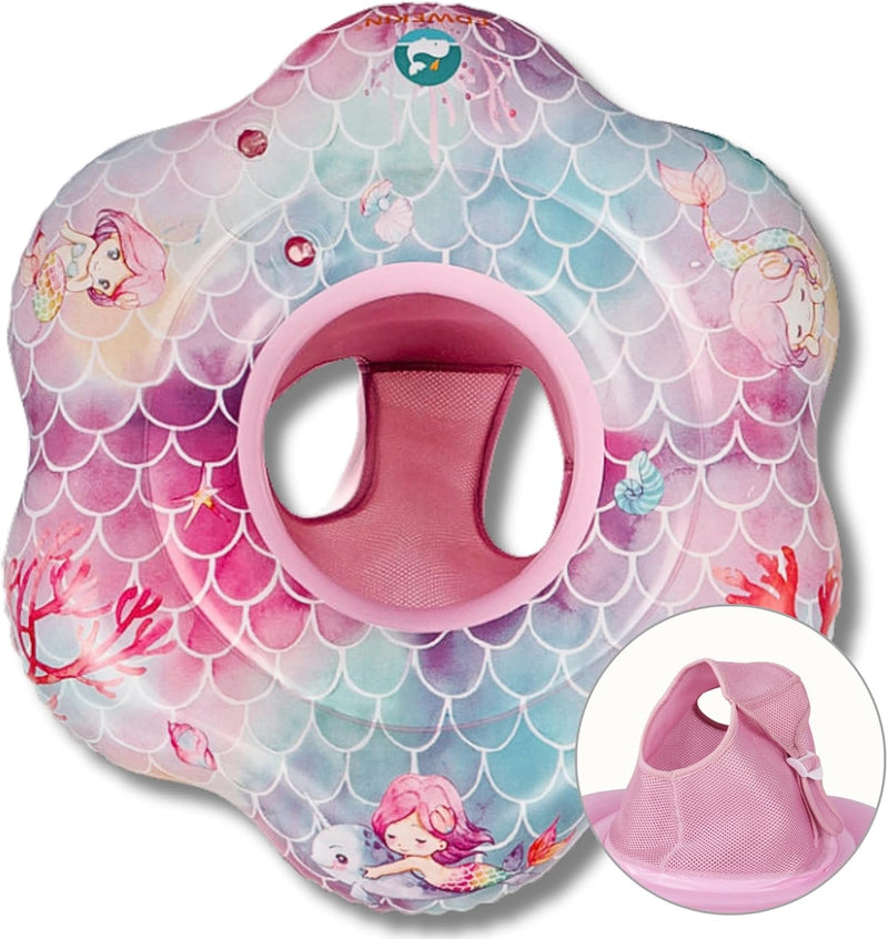EDWEKIN® Baby Schwimmring, Schwimmhilfe Meerjungfrau, Schwimmsitz Kleinkinder, Baby Float, ab 6 Mona