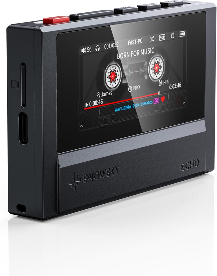 FiiO Echo Retro Hi-Res Digitaler Audio-Player, Dual-DAC-Bluetooth-Musik-Player, 4,4 mm symmetrischer